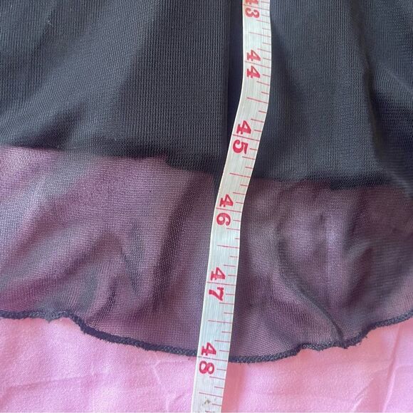 Y2K Black Sparkle Chiffon Halter Dress Ruffles SZ SM Whimsy Goth Dark Romantic - Picture 4 of 5